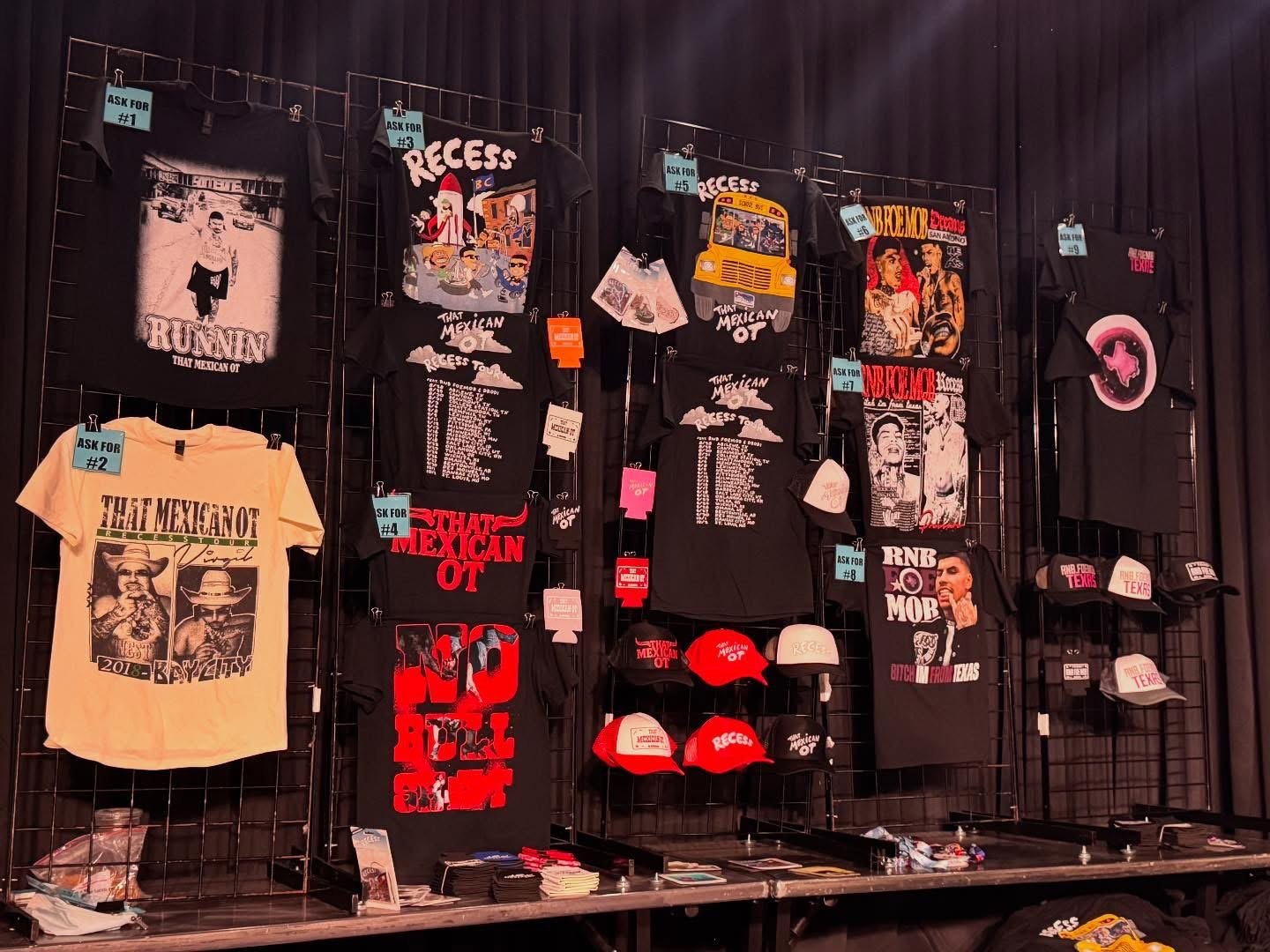 Full tour and event merchandise booth